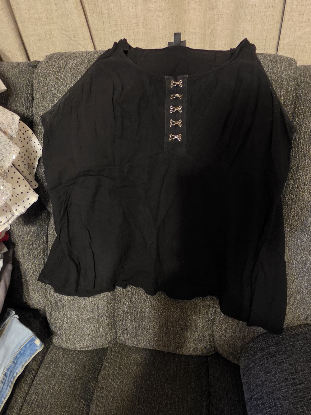 torrid Black Tank Top with Decorative Hook Accents